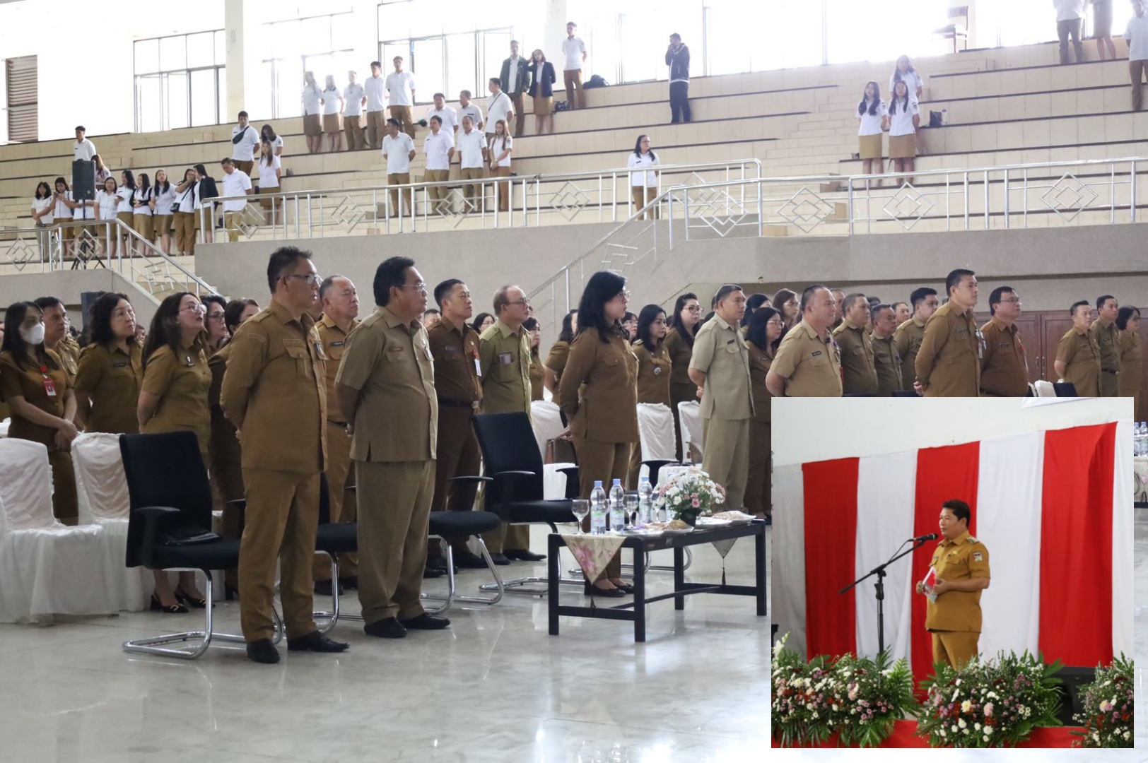 Penjabat Bupati Jemmy Kumendong Pimpin Apel Kerja Awal Bulan di Wale Ne Tou Tondano