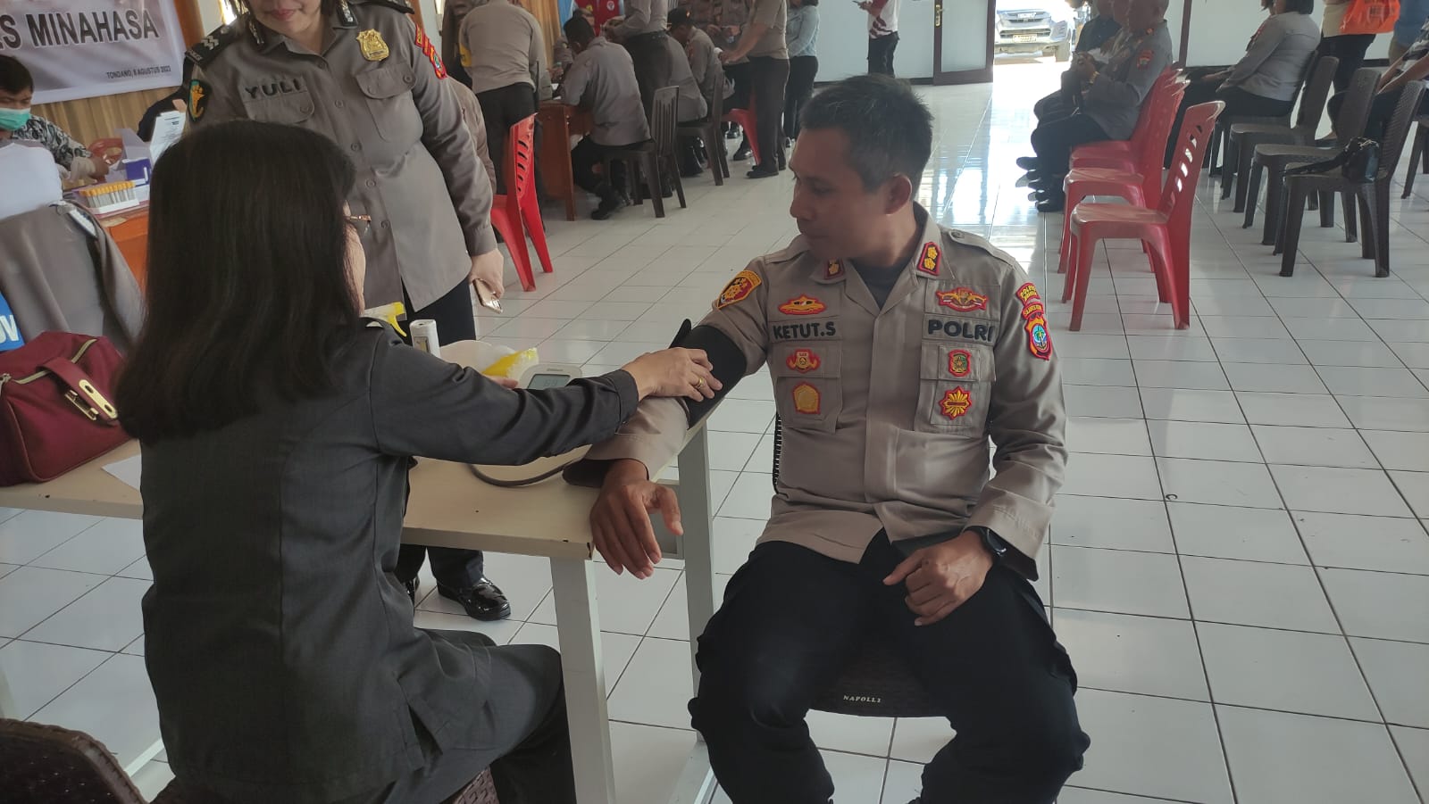 Personil Polres Minahasa Jalani Pemeriksaan Kesehatan Secara Berkala
