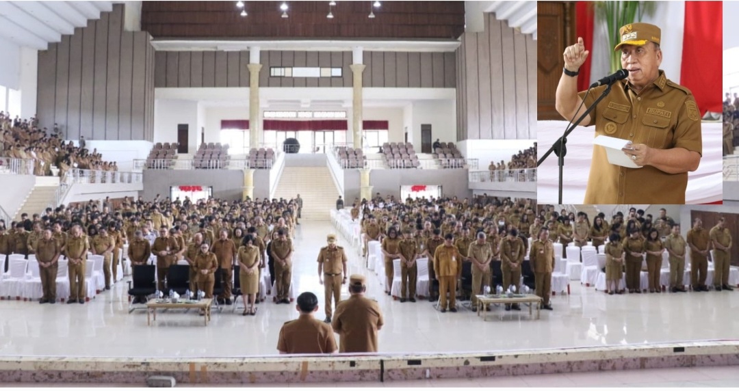 Pimpin Apel Kerja Perdana, Begini Penyampaian Bupati Robby Dondokambey Kepada ASN di Jajaran Pemkab Minahasa