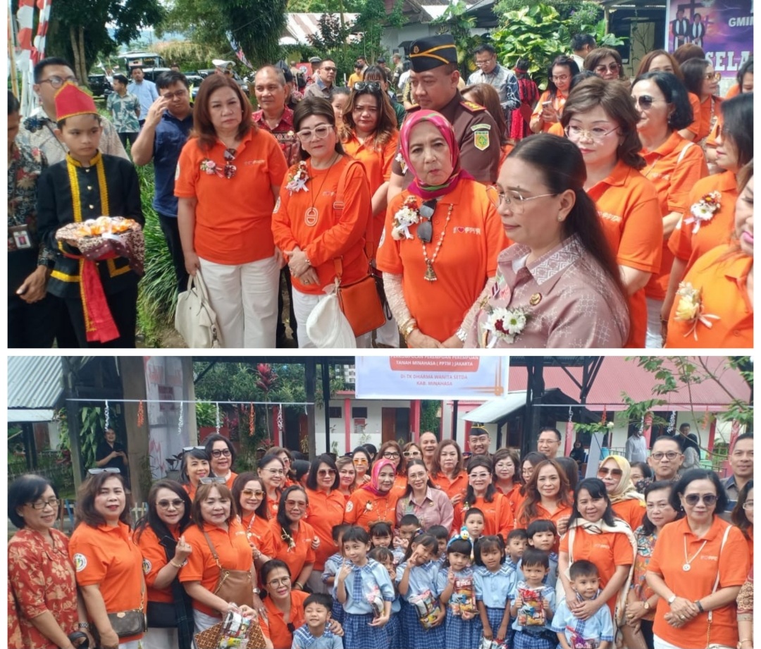 Wabup VaSung Hadiri Peresmian Gapura TK Dharma Wanita dan SD Sasaran 