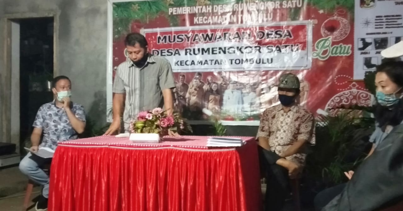 Verifikasi Penerima BLT, Pemdes Rumengkor Satu Laksanakan Musdes