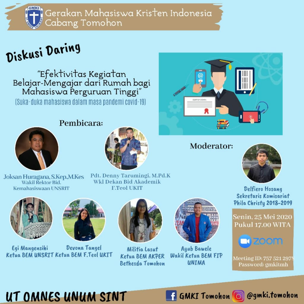 Di Tengah Covid-19, GMKI Tomohon Bicara Efektivitas Belajar dari Rumah