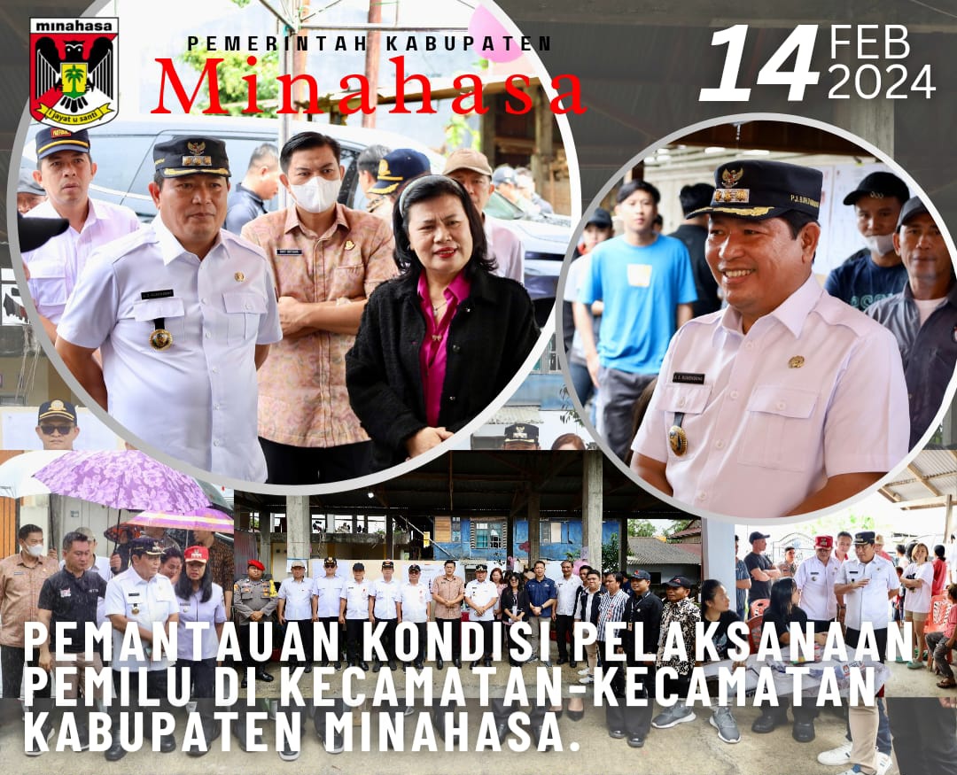 Penjabat Bupati Minahasa Pantau Pelaksanaan Pemilu di Sejumlah Kecamatan