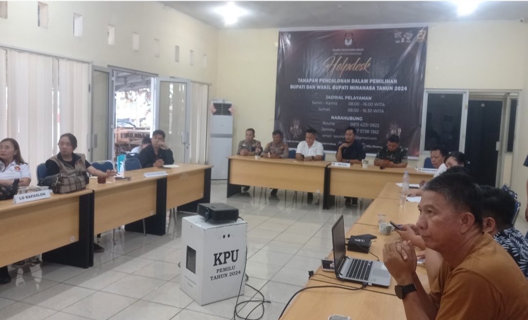 KPU Minahasa Gelar Rakor Persiapan Pencabutan Nomor Urut Cabup dan Cawabup