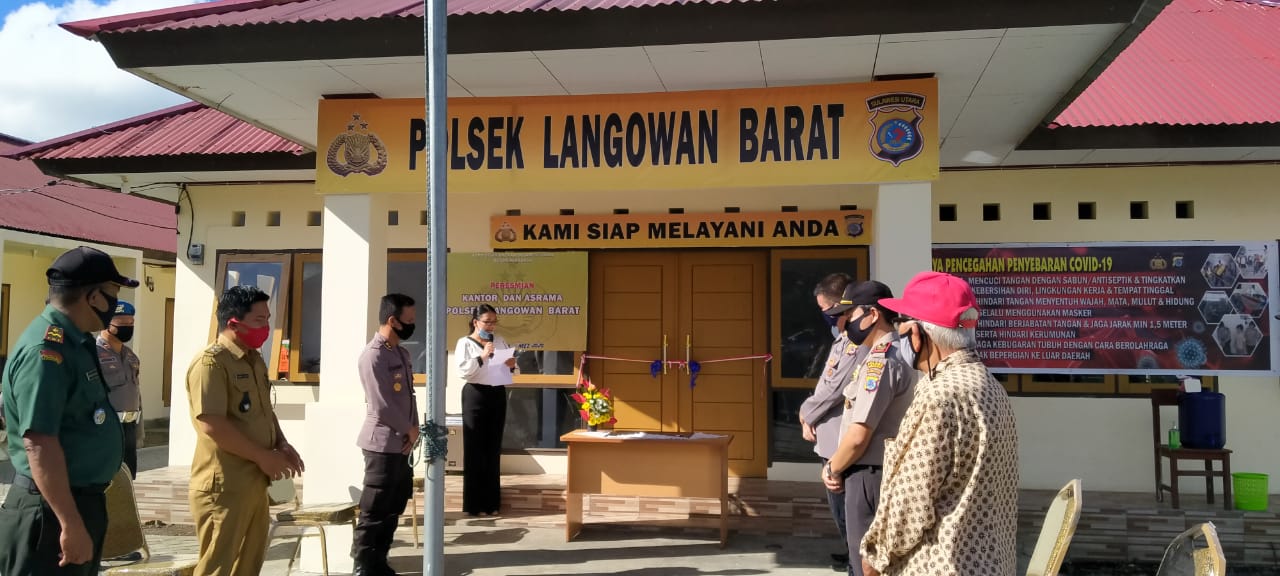 Resmikan Kantor Polsek, Kapolres Minahasa Bantu Masyarakat Langowan Barat