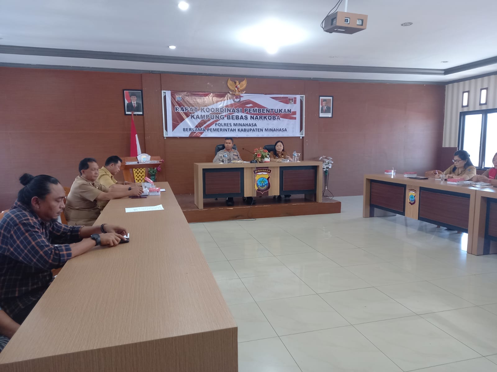 Polres Minahasa Gelar Rakor Pembentukan Kampung Bebas Narkoba