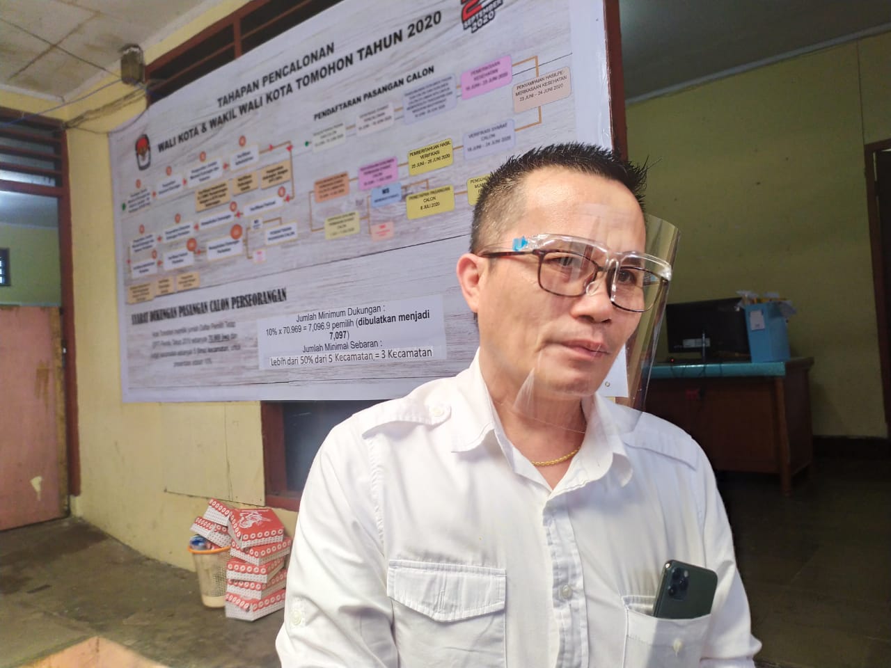 KPU Tomohon Pastikan Proses Verfak Calon Perseorangan Berjalan Baik
