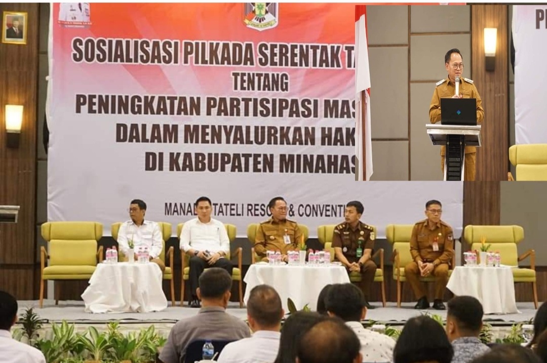 Tendean Resmi Membuka Sosialisasi Pilkada Minahasa 2024