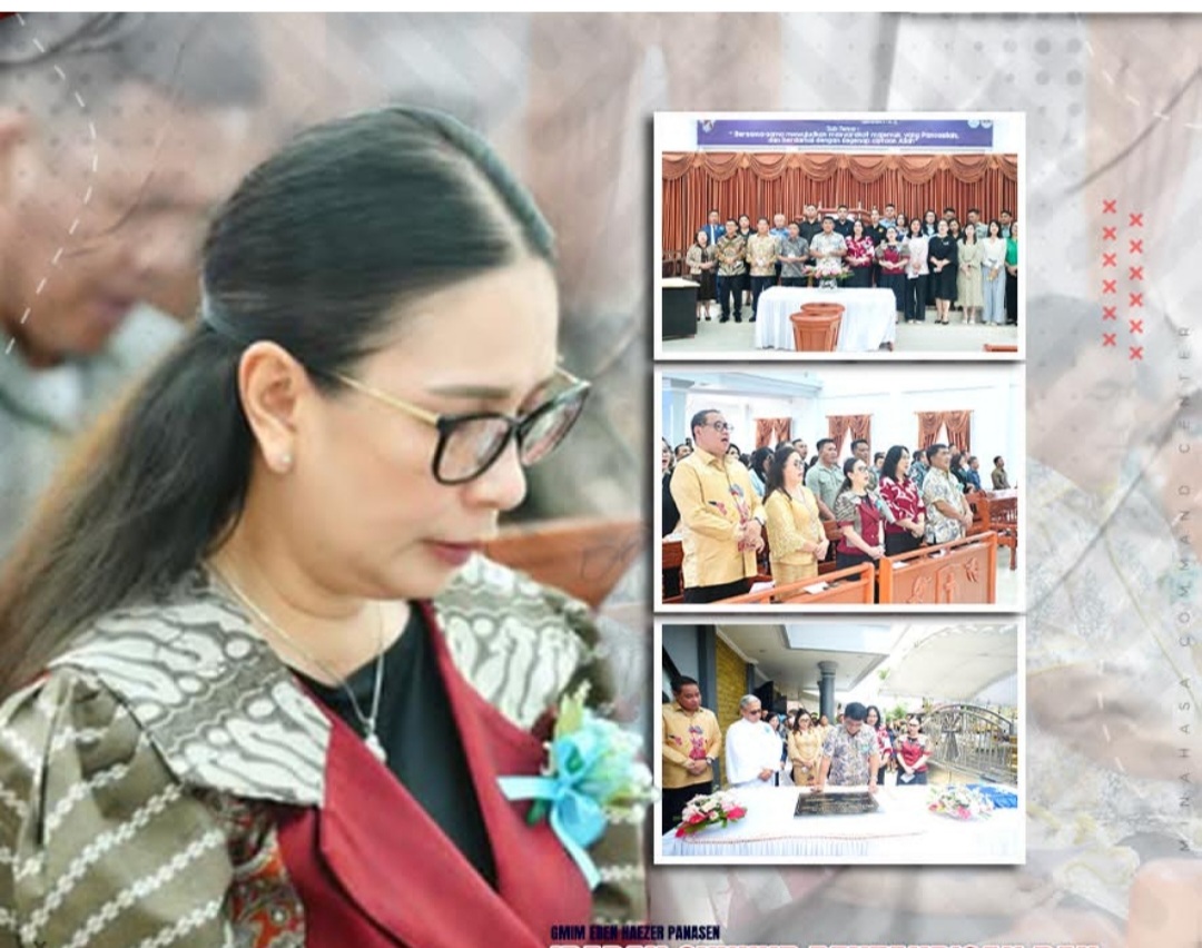 Wabup VaSung Dampingi Gubernur Pada Ibadah Syukur Peresmian Pastori di GMIM Eben Heazer Panasen