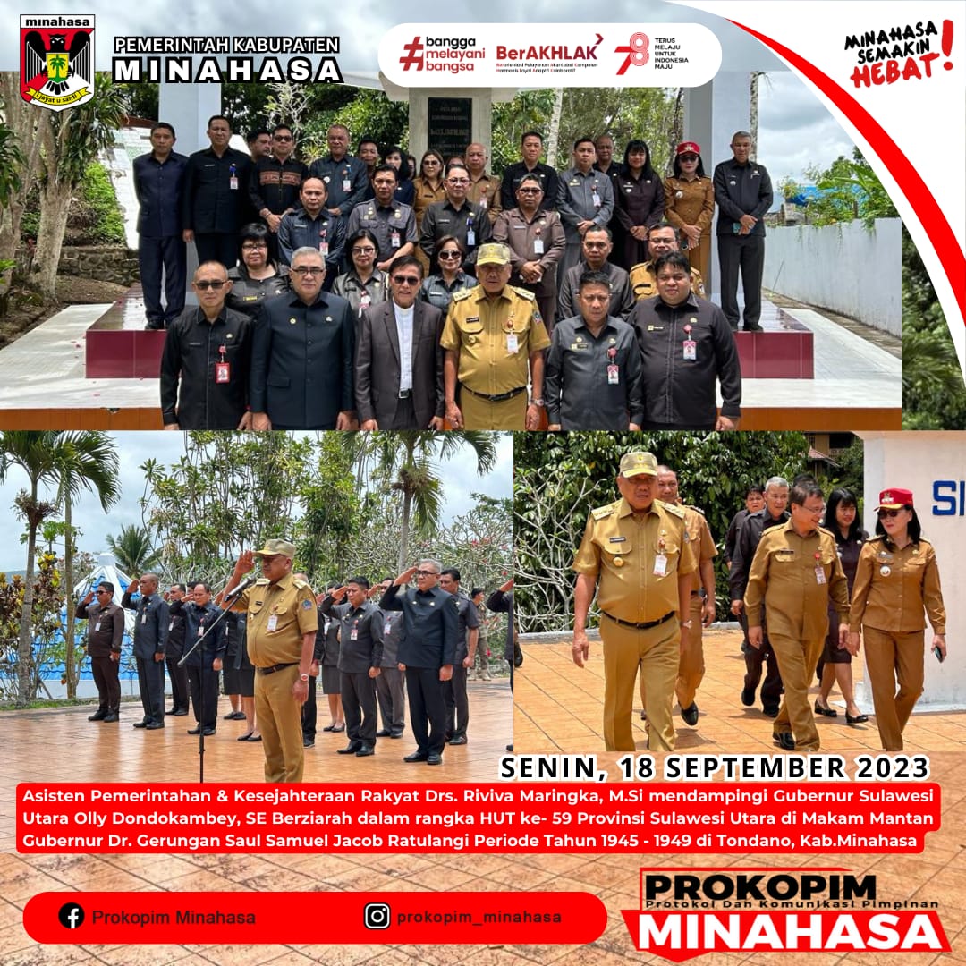 Riviva Maringka Dampingi Gubernur Ziarah ke Makam GSSJ Ratulangi