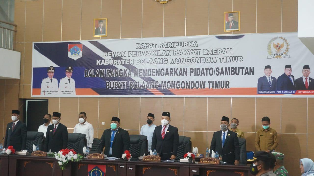 Rapat Paripurna DPRD Boltim, Sachrul: Jangan Ada lagi Perbedaan di Antara Kita