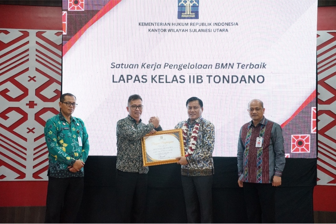 Tiga Penghargaan di Raih Lapas Tondano Pada Refleksi Akhir Tahun Kanwil Kementerian Hukum Sulut