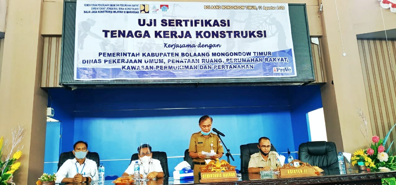 Pemda Boltim Lakukan Pembekalan dan Uji Sertifikat Tenaga Kerja Konstruksi