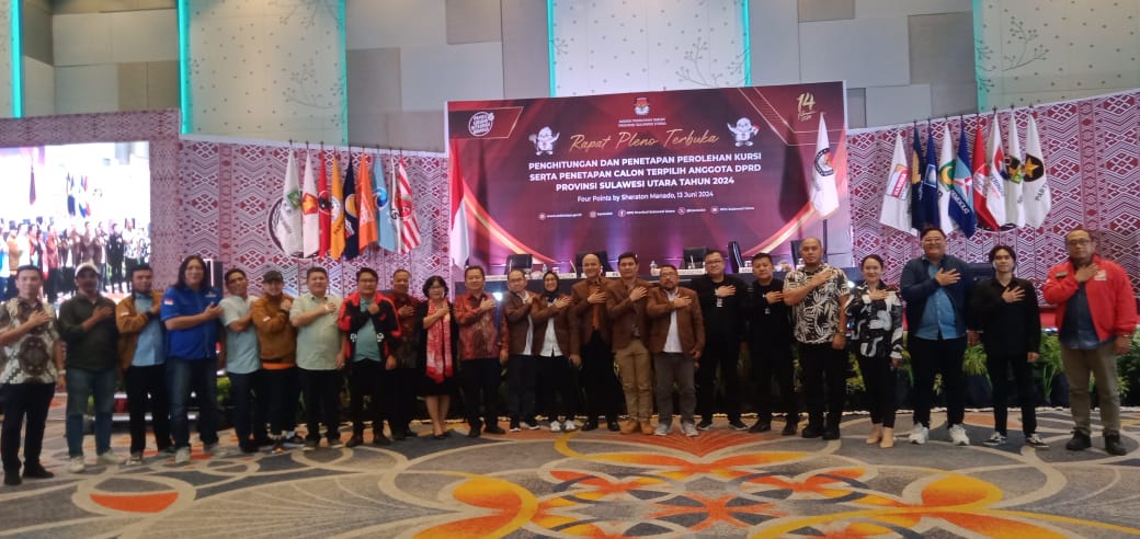 KPU Sulut Tetapkan 45 Anggota DPRD Sulut Periode 2024-2029