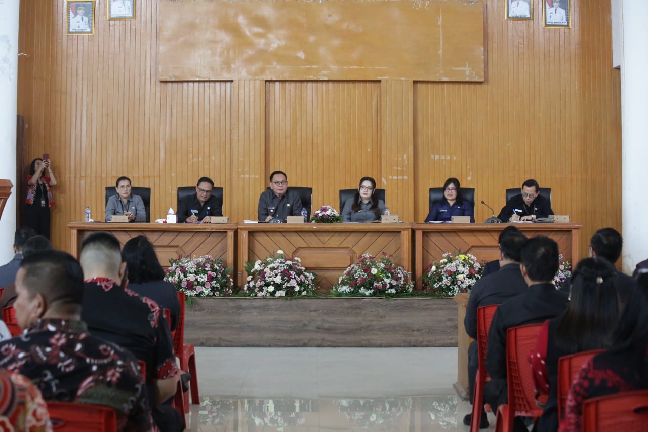 Raker Perdana Caroll-Sendy Bersama Jajaran OPD Pemkot Tomohon