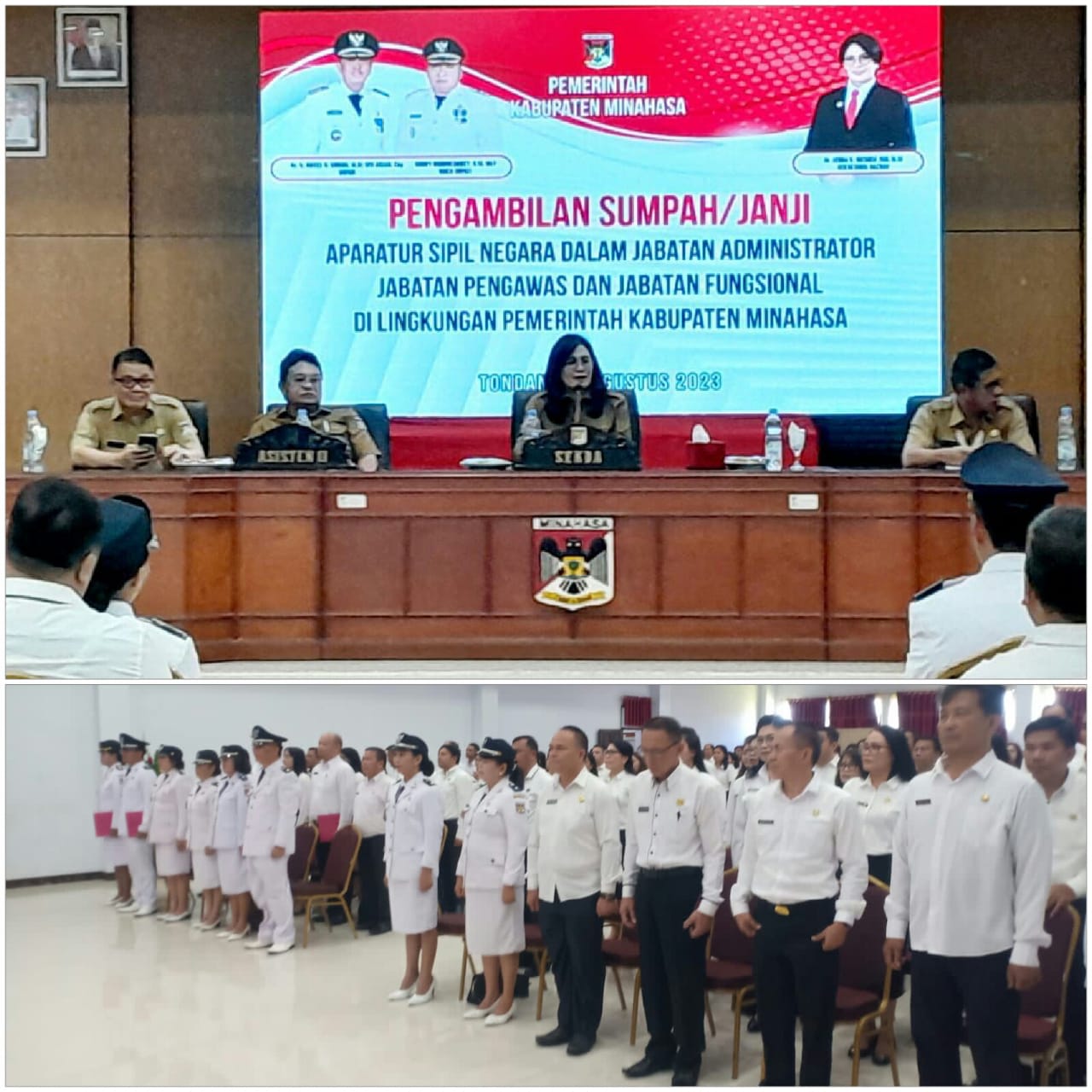 Sekda Watania Lantik 127 Pejabat Pemkab Minahasa