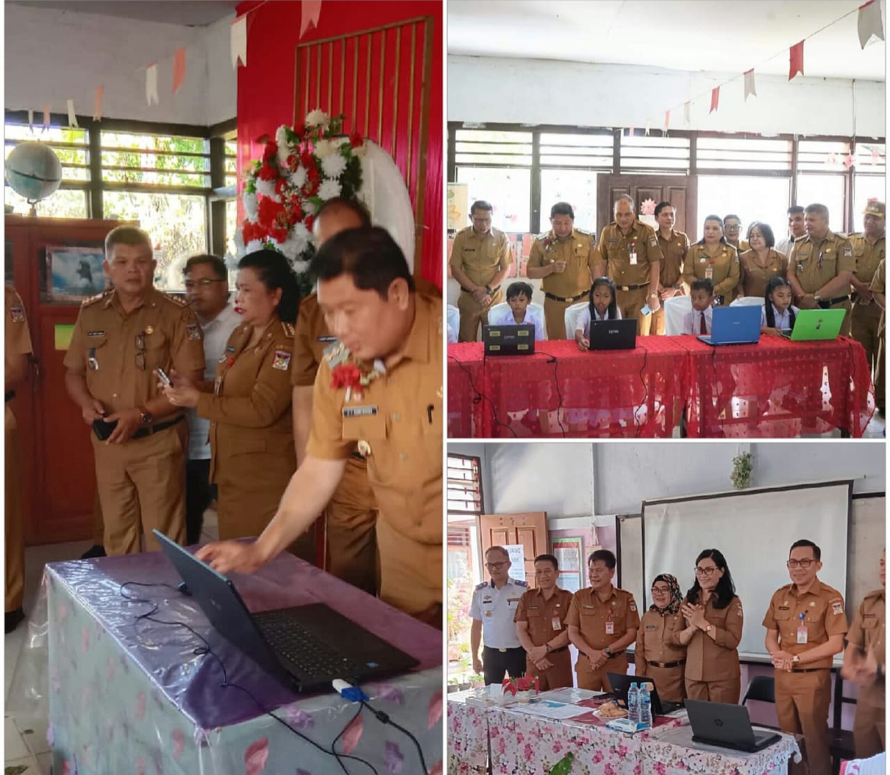 Pelaksanaan ANBK, Pj Bupati Jemmy Kunendong Buka Perilisan SD GMIM Toliang dan Sekda Watania di SDN 3 Tondano