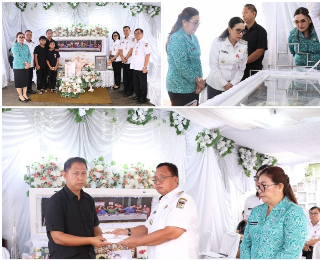 Bupati RD dan ketua TP- PKK serta Jajaran Pemkab Minahasa Hadiri Ibadah Penghiburan Istri Camat Tombulu