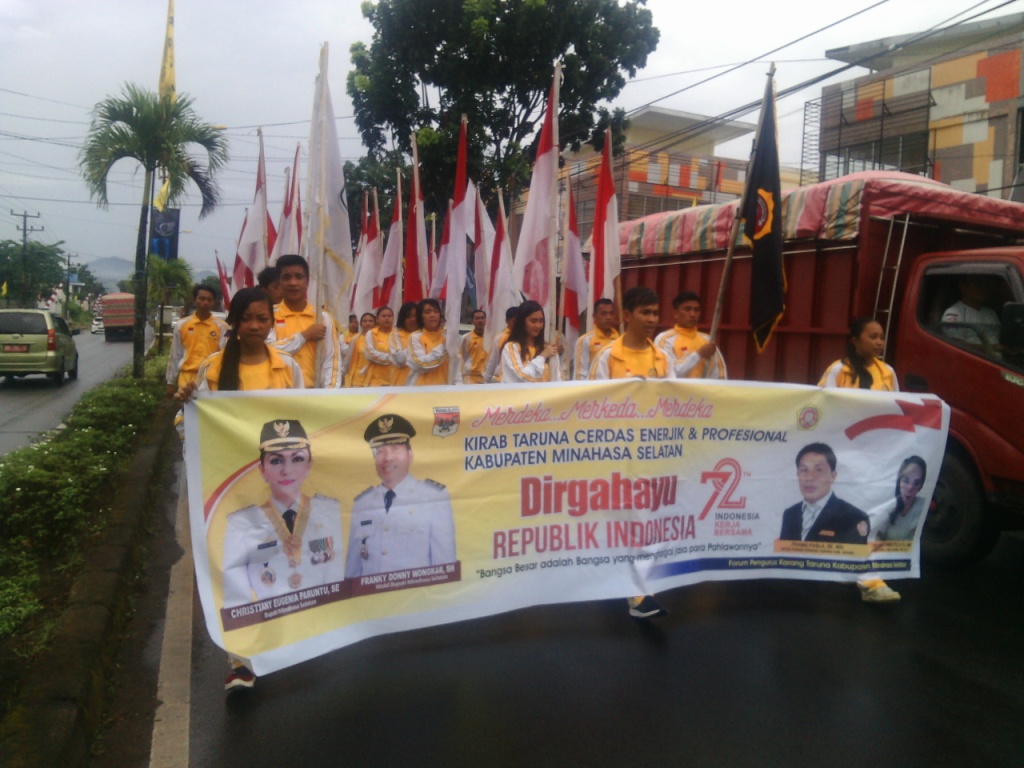 Puluhan Siswa SMA Semangat Ikut Kirab Taruna CEP Ke-IV