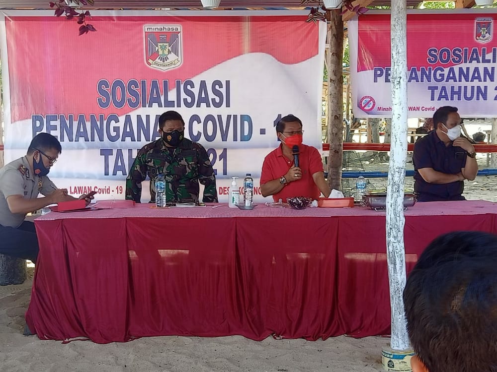 Lawan Corona, Pemkab Minahasa Intens Sosialisasi Covid-19 hingga Kampung Pesisir