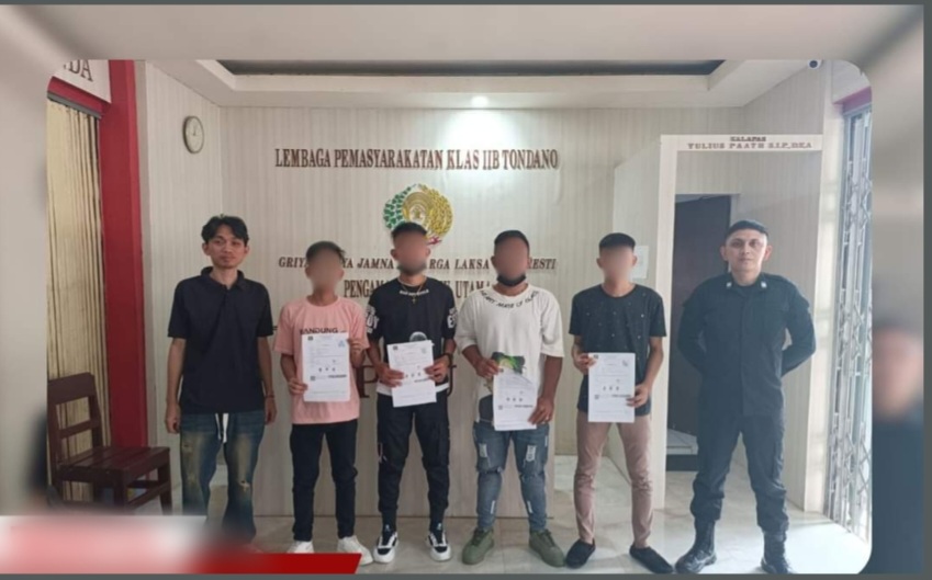 4 Narapidana di Lapas Tondano Resmi Dapatkan Pembebasan Bersayarat