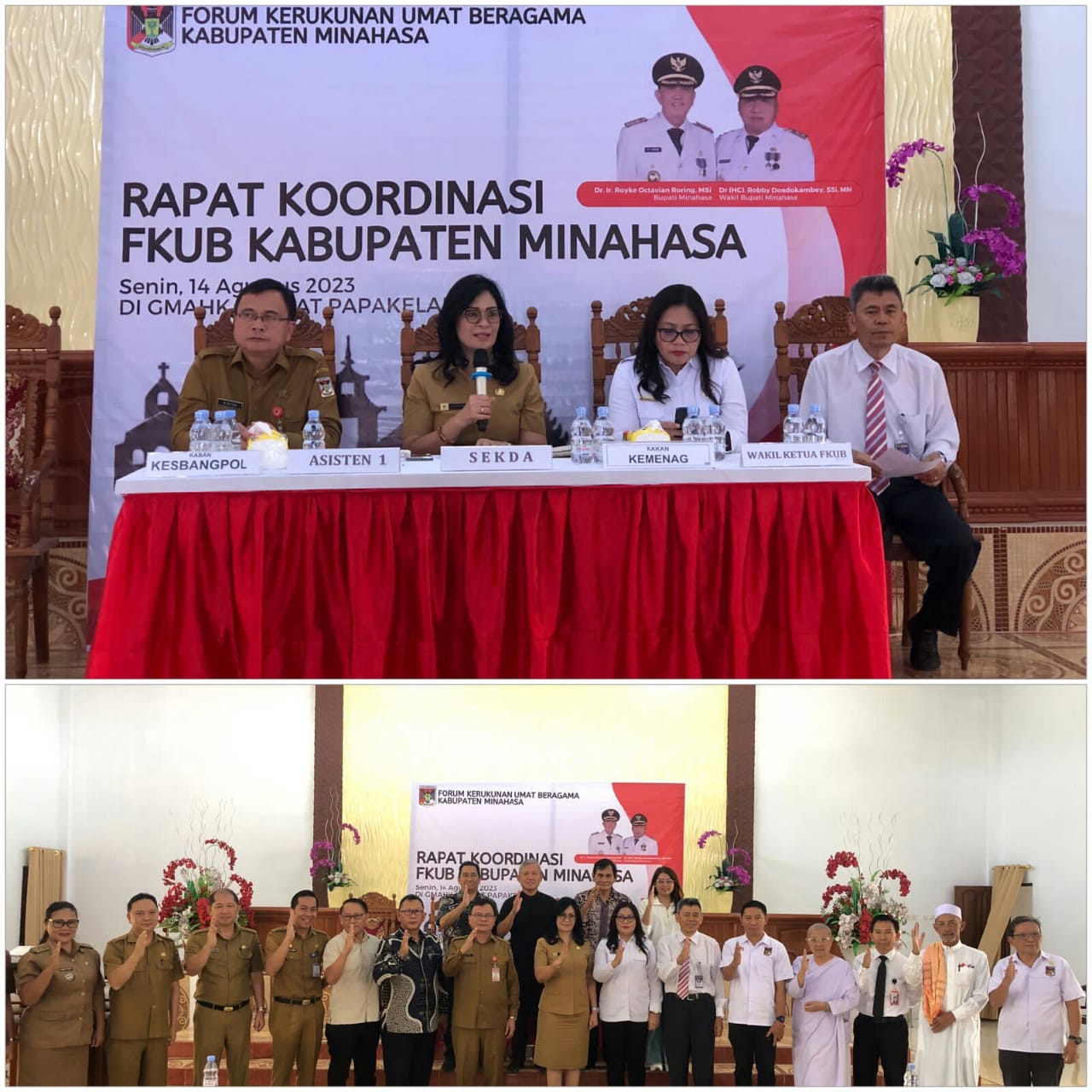 Wakili Wakil Bupati, Sekda Minahasa Pimpin Rakorev FKUB di GMAHK Papakelan