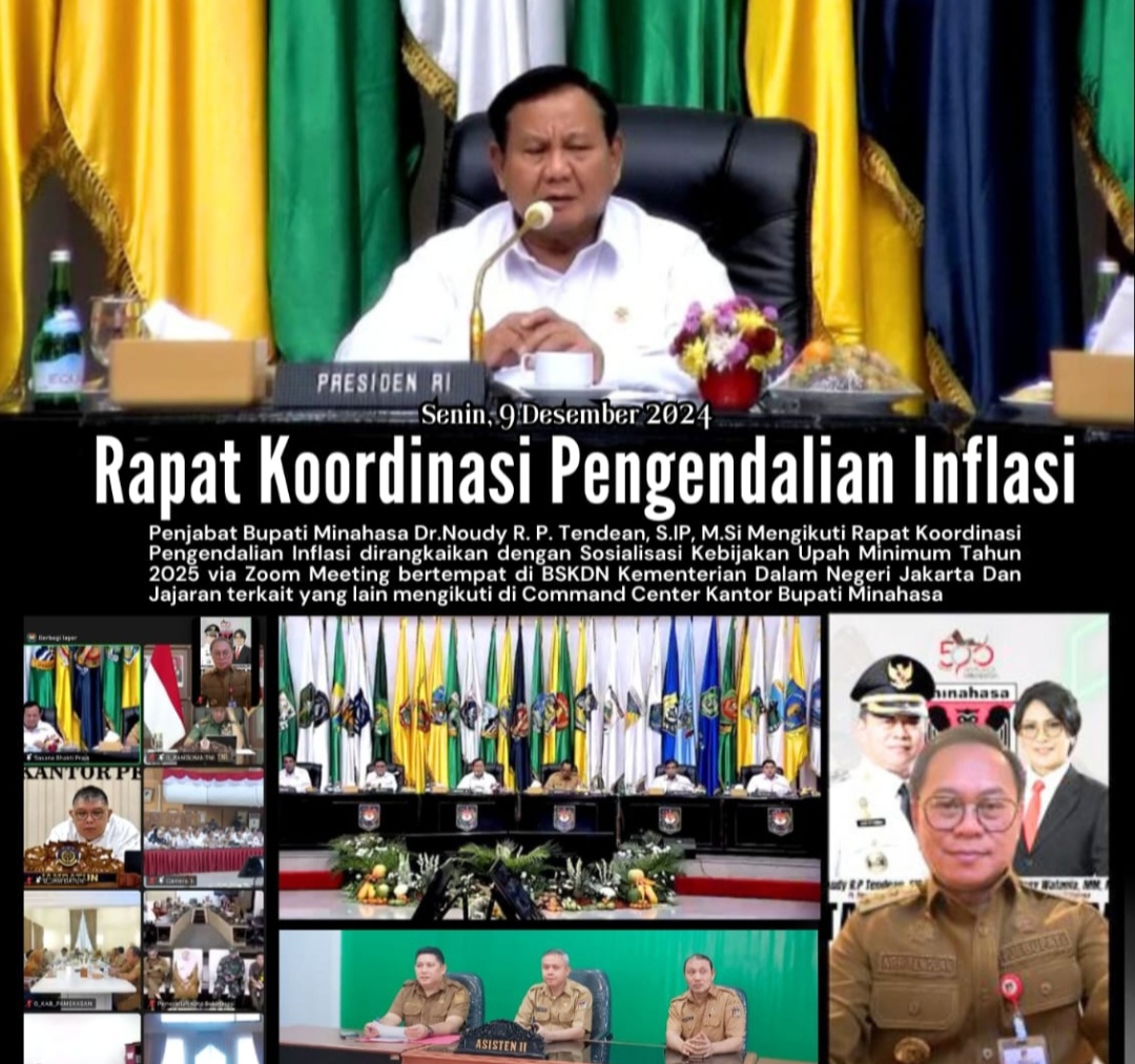 Tendean: Hasil Rakor Pengendalian Inflasi Jadi Pedoman Pemkab Minahasa