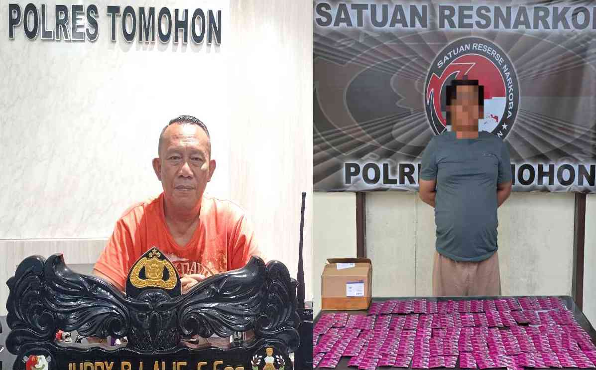 Kronologis Penangkapan Pelaku Pengedar Obat Ilegal di Tomohon