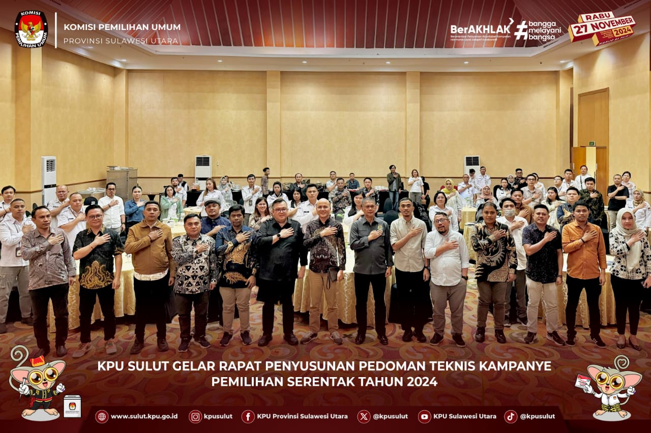 KPU Sulut Gelar Rakor Penyusunan Pedoman Teknis Kampanye