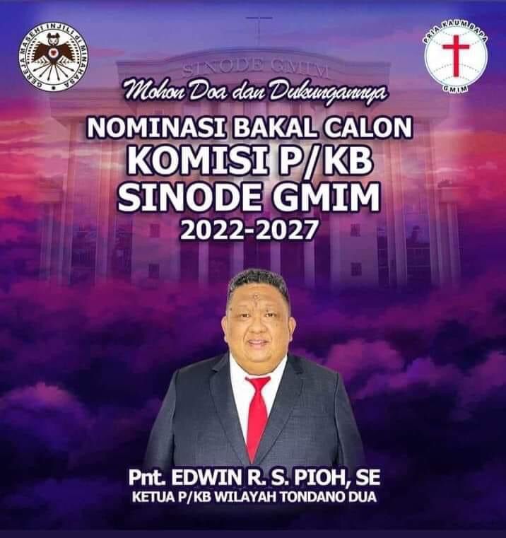 Layak Jabat Wakil Bendahara PKB Sinode GMIM, Pnt. Edwin Pioh Banjir Dukungan