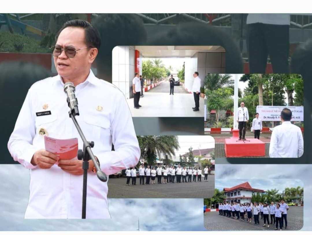 Noudy Tendean Pimpin Apel Kerja Perdana di Kantor Bupati Minahasa