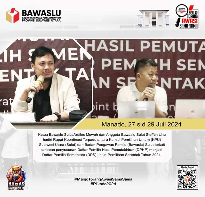 Bawaslu Sulut Apresiasi Seluruh Petugas Pemutahiran Data