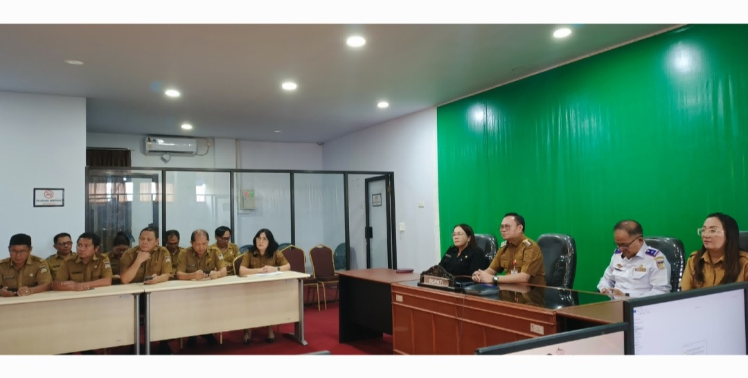 Pj Bupati Tendean Ikuti Rakor TPID Secara Virtual
