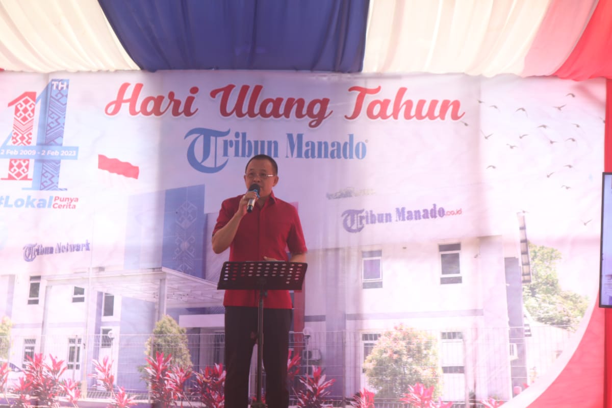 Wawali Lumentut Hadiri HUT Tribun Manado 
