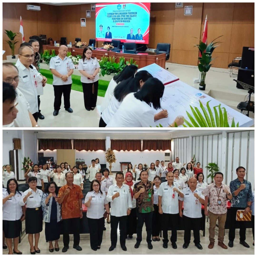 Tingkatkan Kualitas Pendidikan, Pemkab Minahasa dan LPMP Sulut Tandatangani Komitmen Dukungan Penyelenggaraan PPDB