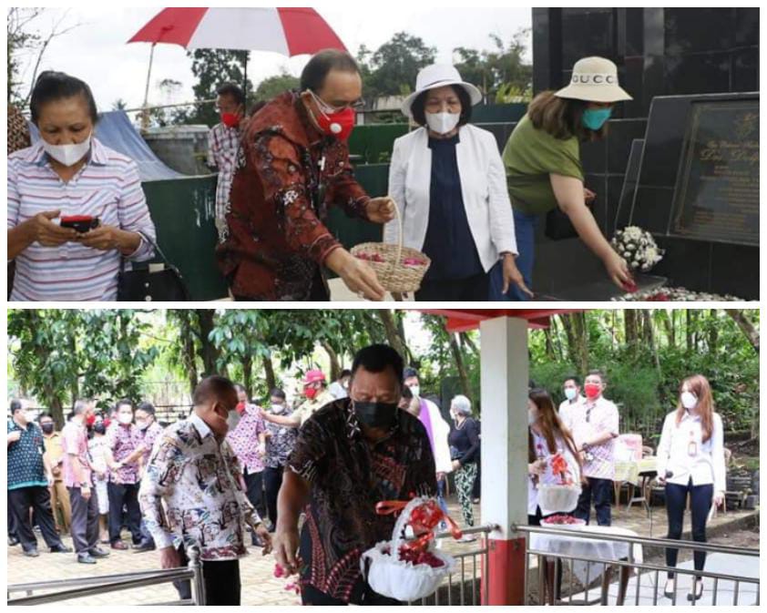 Sambut HUT Minahasa, Roring-Dondokambey Ziarah ke Makam Mantan Bupati