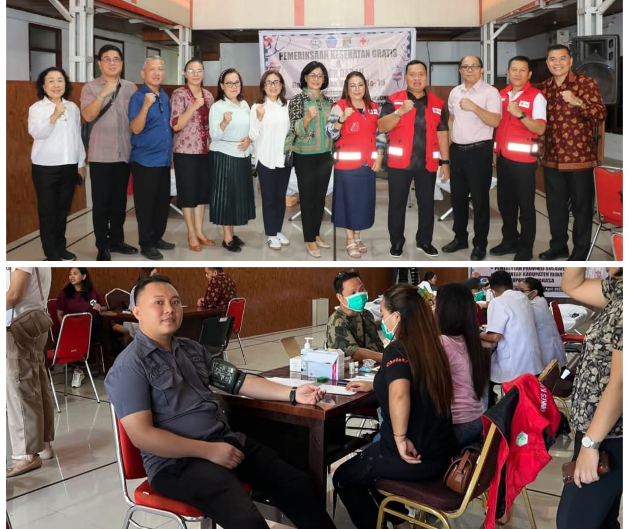 HUT PGI ke 75, Warga Minahasa Terima Pemeriksaan Kesehatan dan Donor Darah Gratis