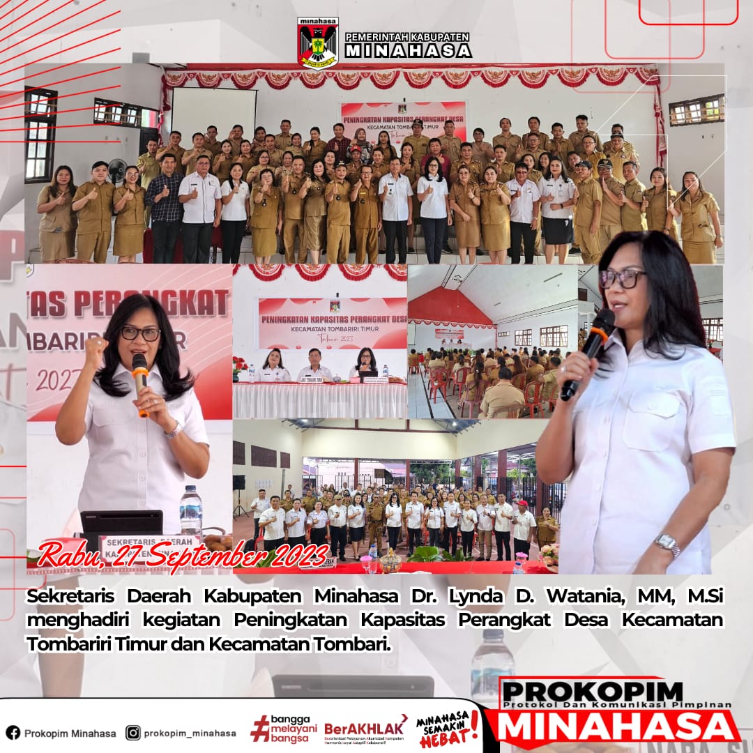 Sekda Lynda Watania Hadiri Kegiatan Peningkatan Kapasitas Perangkat Desa di Kecamatan Tombariri