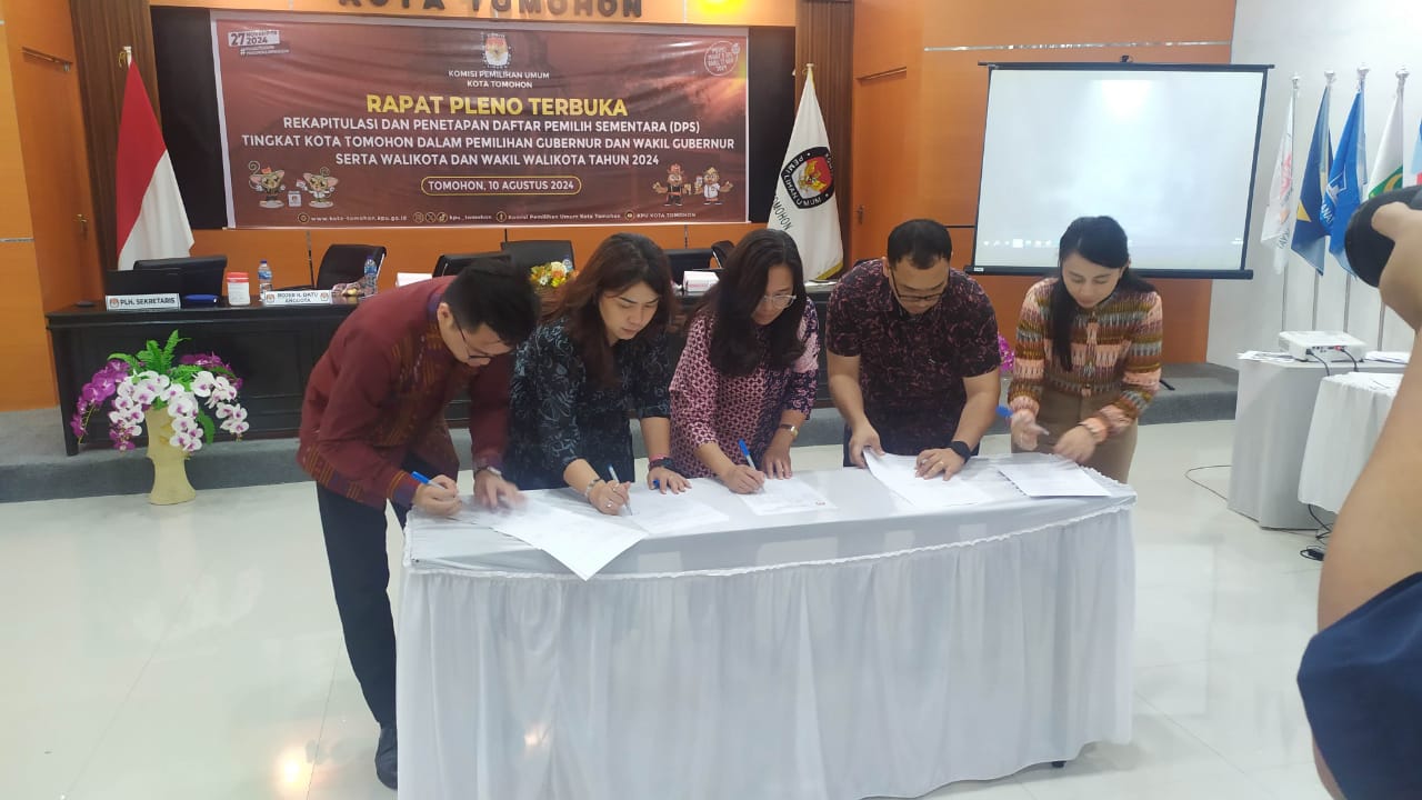 KPU Tomohon Tetapkan Jumlah DPS 79250