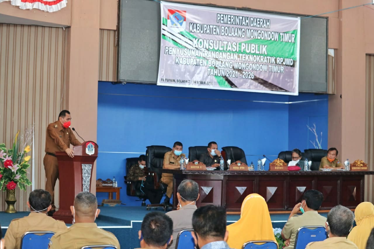 Pemkab Boltim Konsultasi Publik Rancangan Teknokratik RPJMD Tahun 2021-2026 