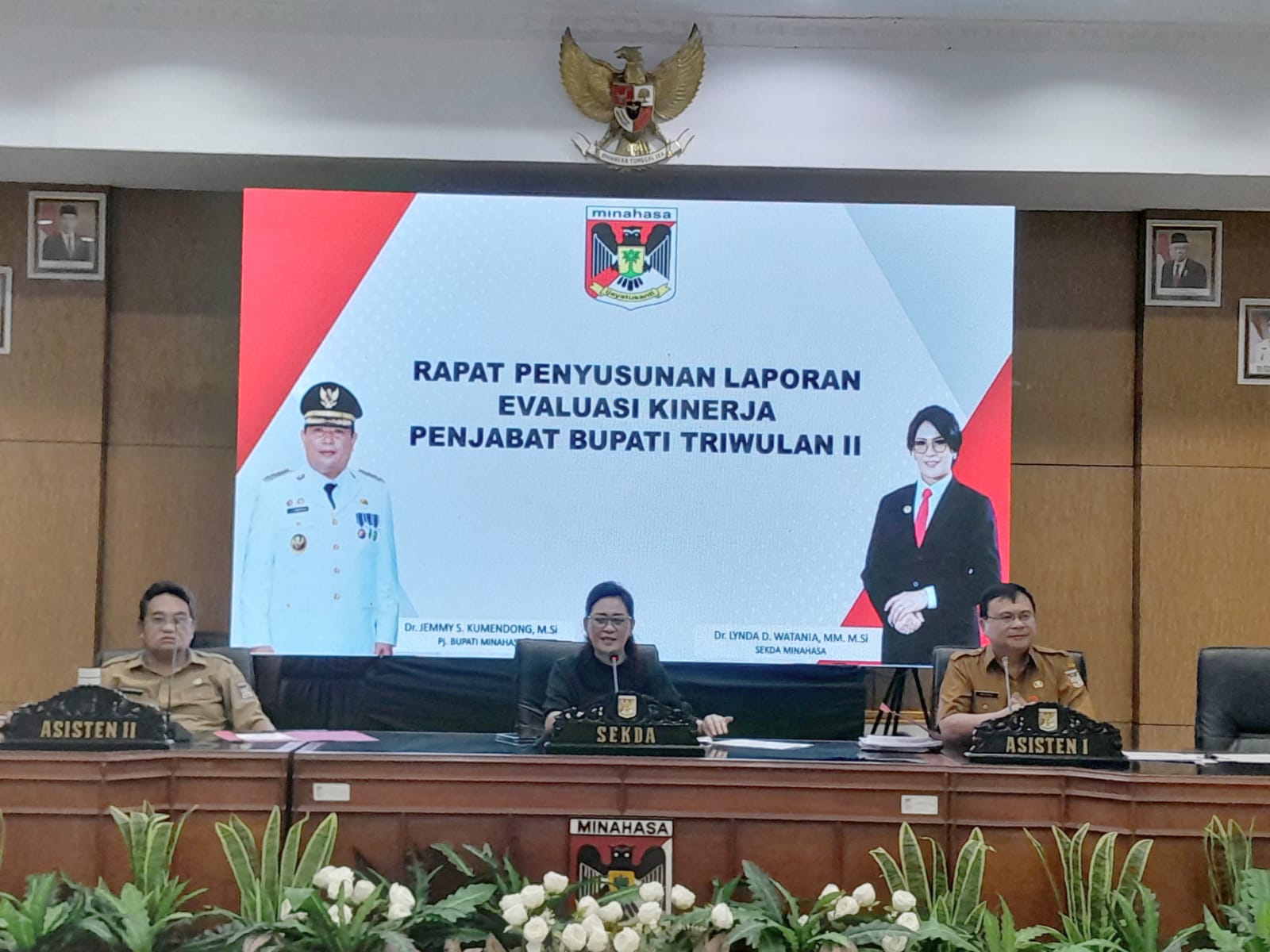 Sekda Minahasa Pimpin Rapat Penyusunan Laporan Evaluasi Kinerja Penjabat Bupati Triwulan II