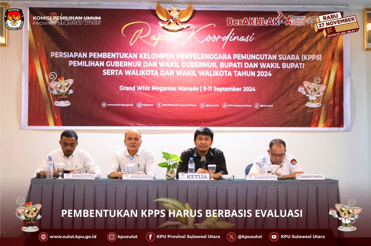 KPU Sulut: Pembentukan KPPS Harus Berbasis Evaluasi 