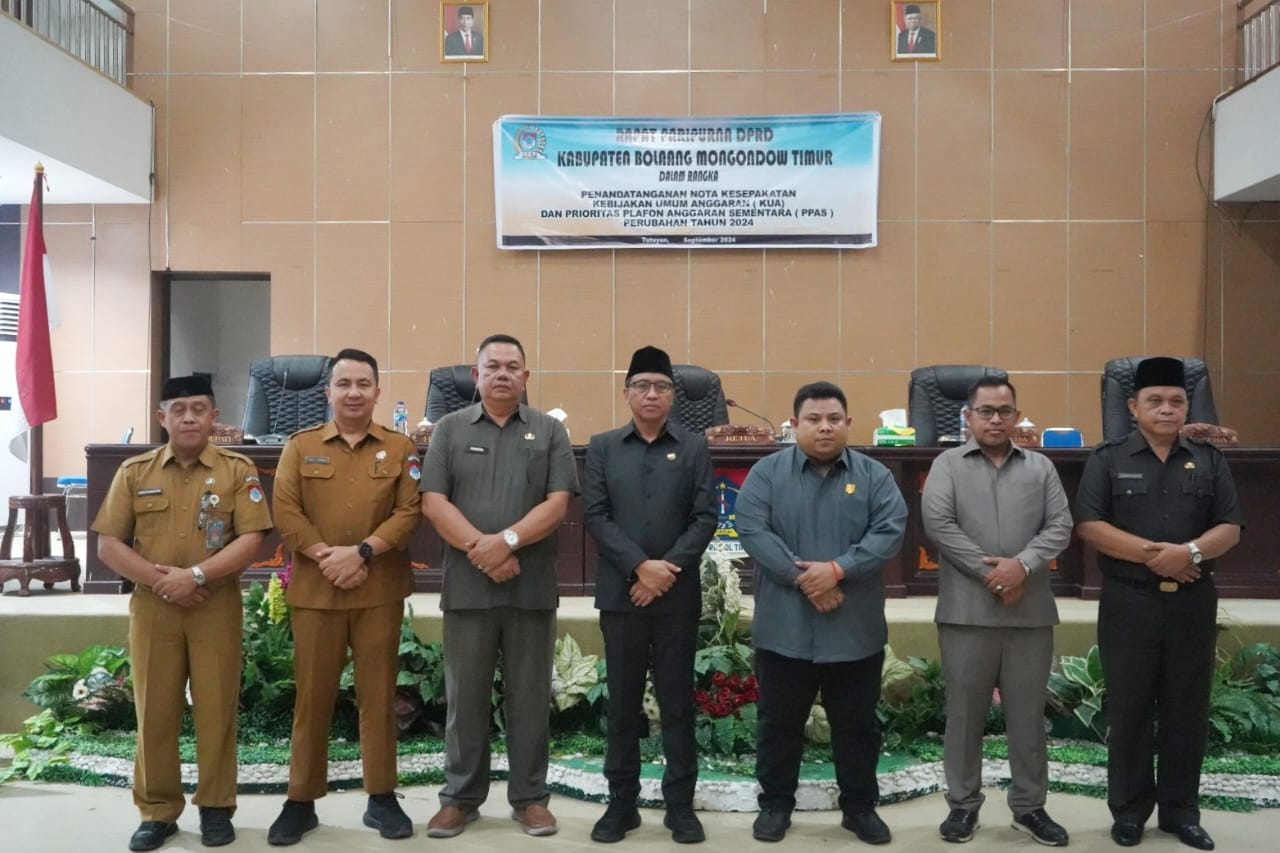 Bupati Sachrul Bersama DPRD Boltim Teken KUA-PPAS Perubahan Tahun 2024