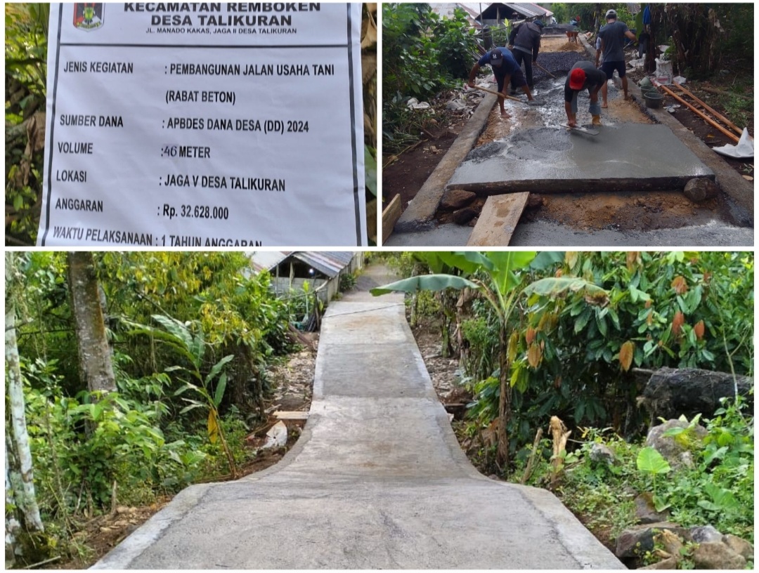 Pemdes Talikuran Kebut Jalan Usaha Tani Sepanjang 46 Meter di Akhir Tahun 2024
