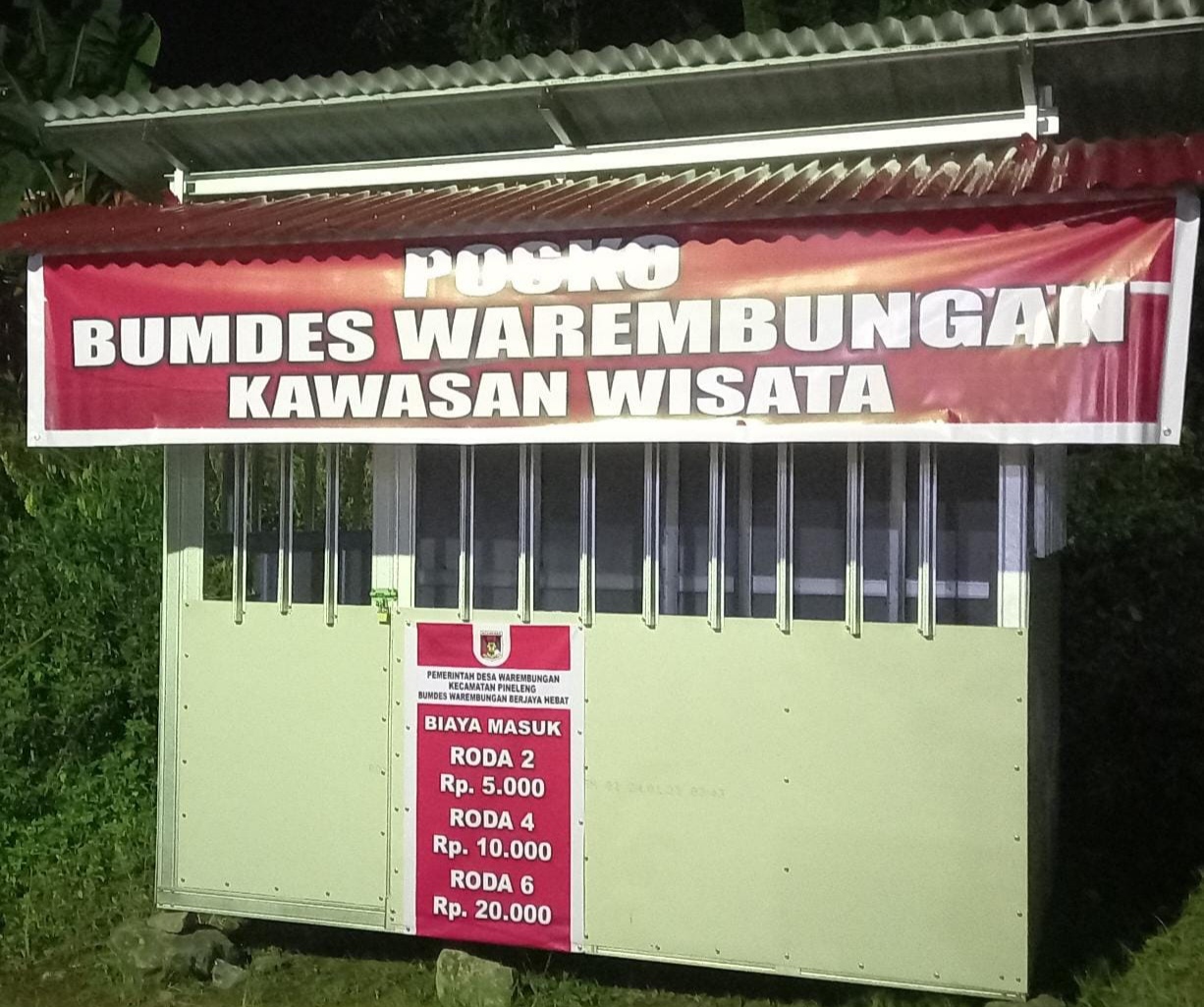 Posko Kawasan Wisata Bumdes Warembungan Dikeluhkan Warga