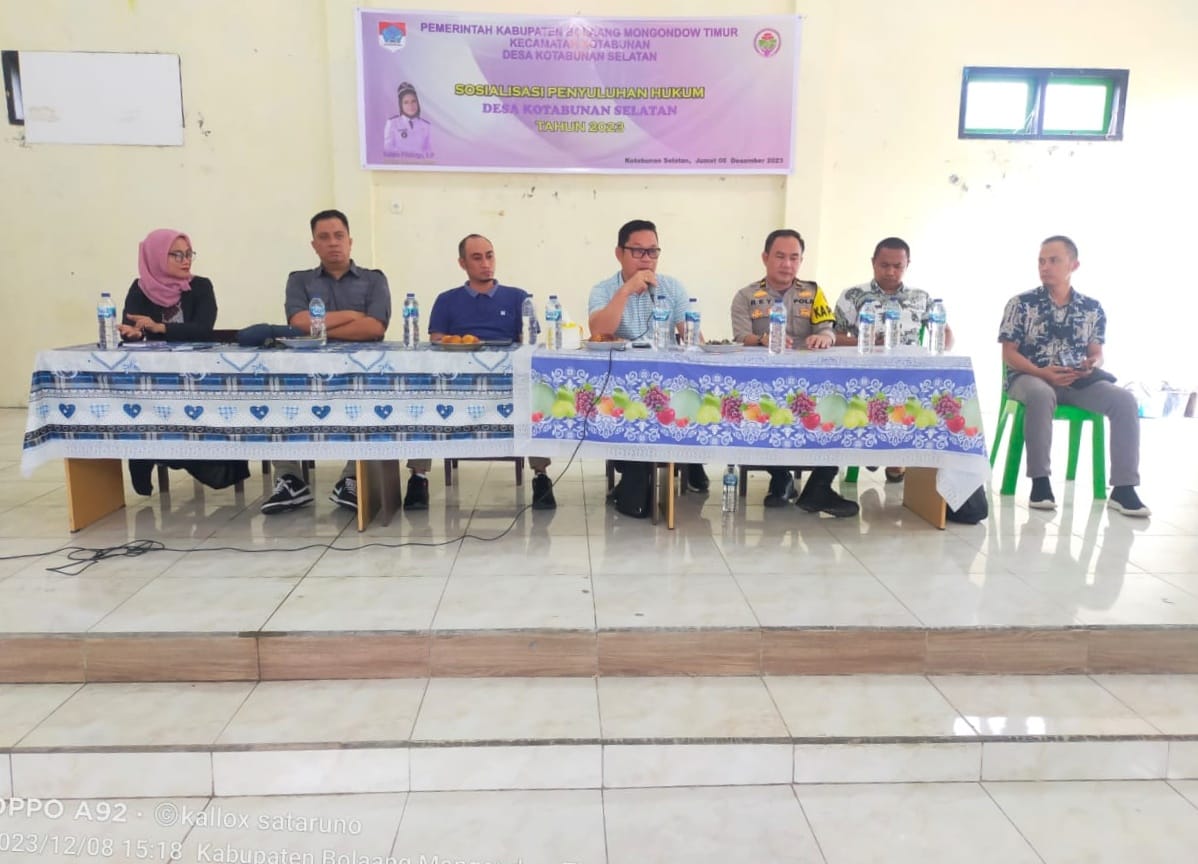 Pemdes Kotabunan Selatan Gelar Sosialisasi Penyuluhan Hukum 