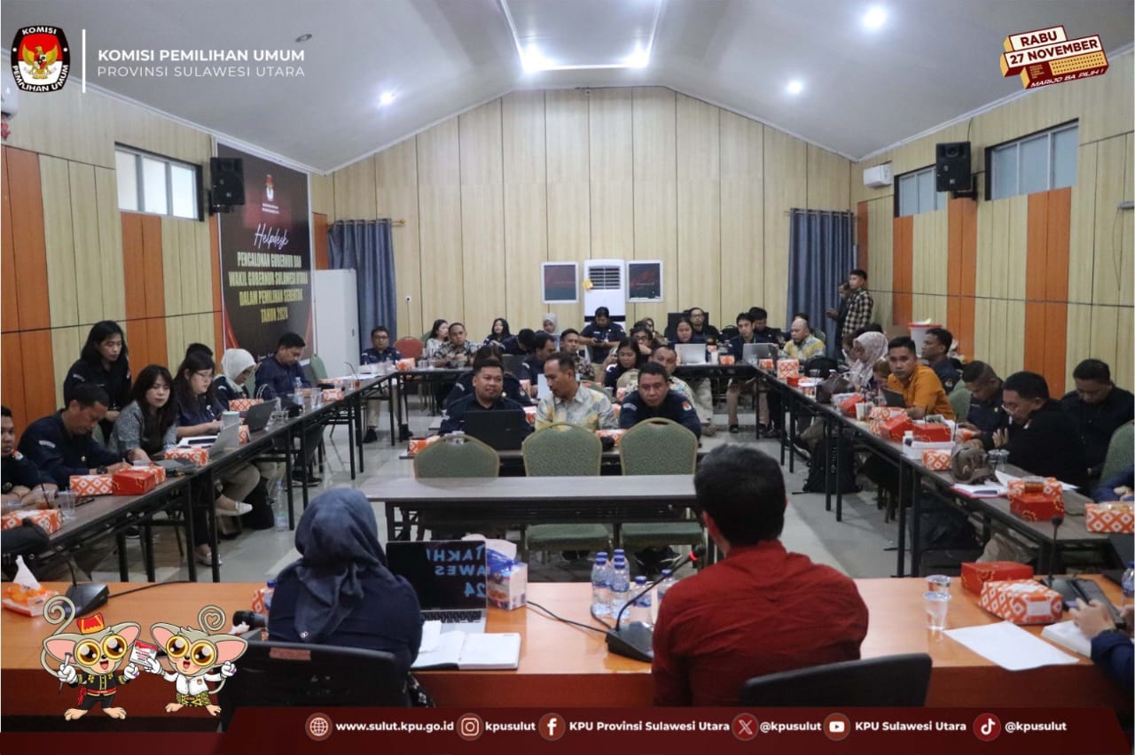 KPU Sulut Gelar Rakor Pemetaan TPS Untuk Penyusunan dan Pemutahiran Data Pemilih