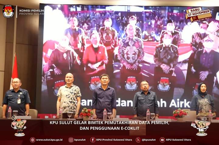 KPU Sulut Gelar Bimtek Pemutakhiran Data Pemilih dan Penggunaan e-Coklit