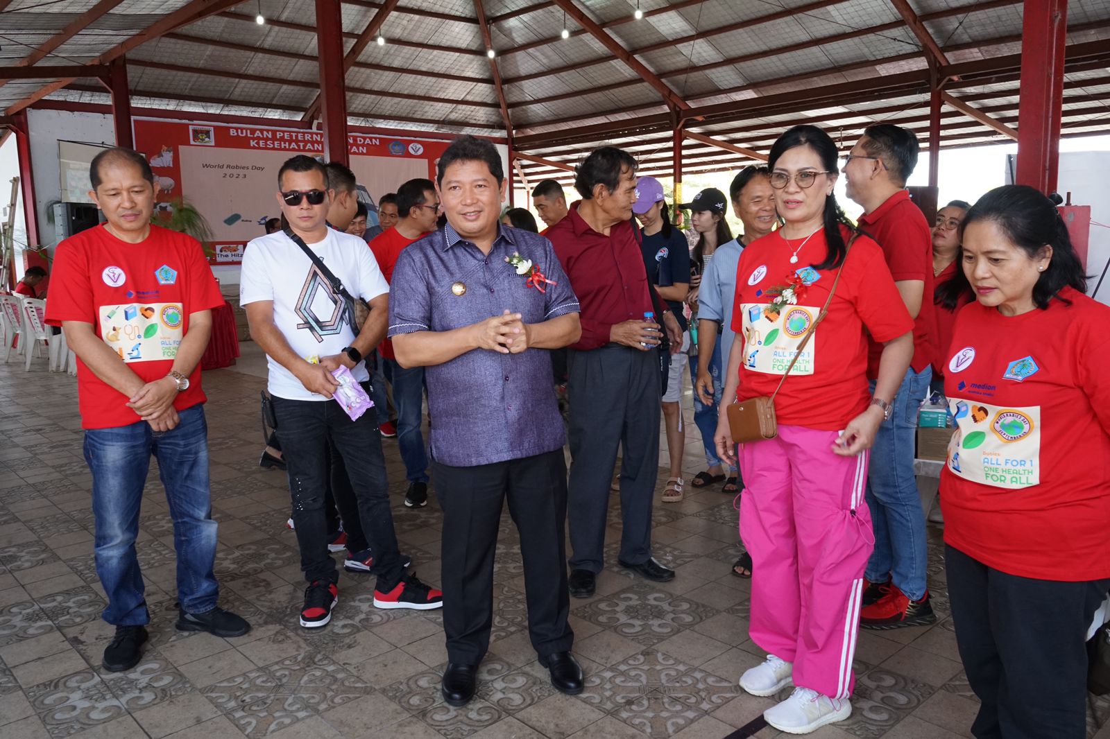 Pj Bupati Jemmy Kumendong Hadiri World Rabies Day di Benteng Moraya