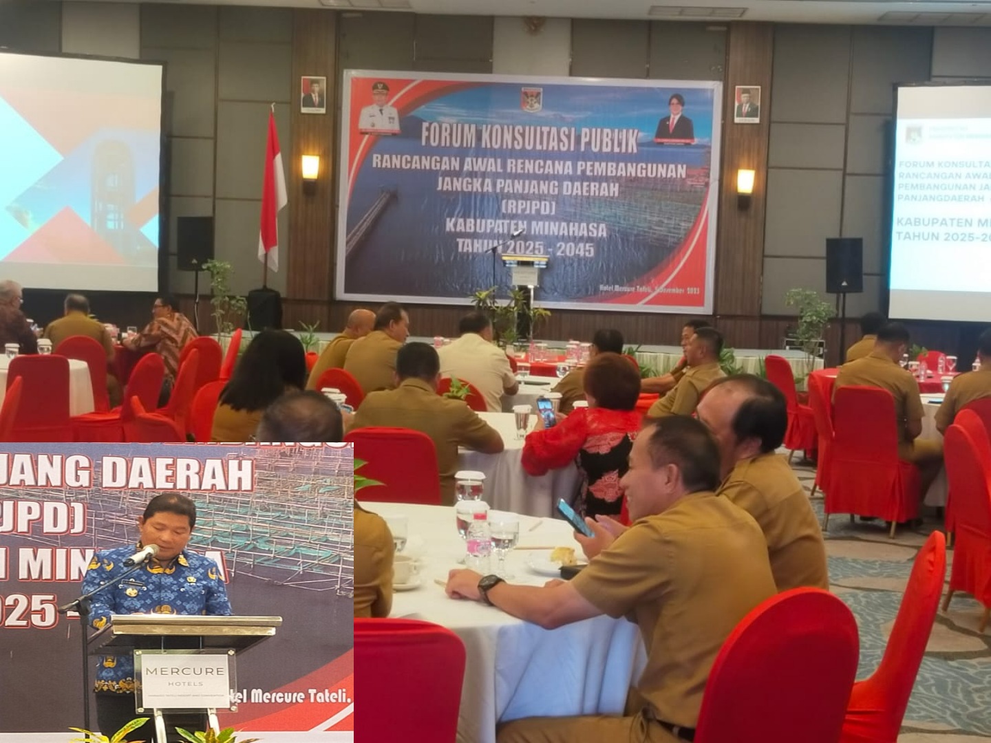  Forum Konsultasi Publik Rancangan Awal RPJPD Minahasa 2025-2045 di Buka Bupati Jemmy Kumendong